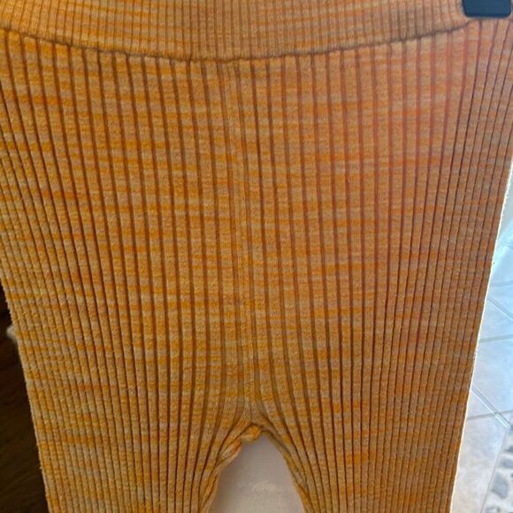 L*Space Women's L Sammy High Waist Ribbed Knit Lounge Pant Golden Apricot Marl - Picture 2 of 9